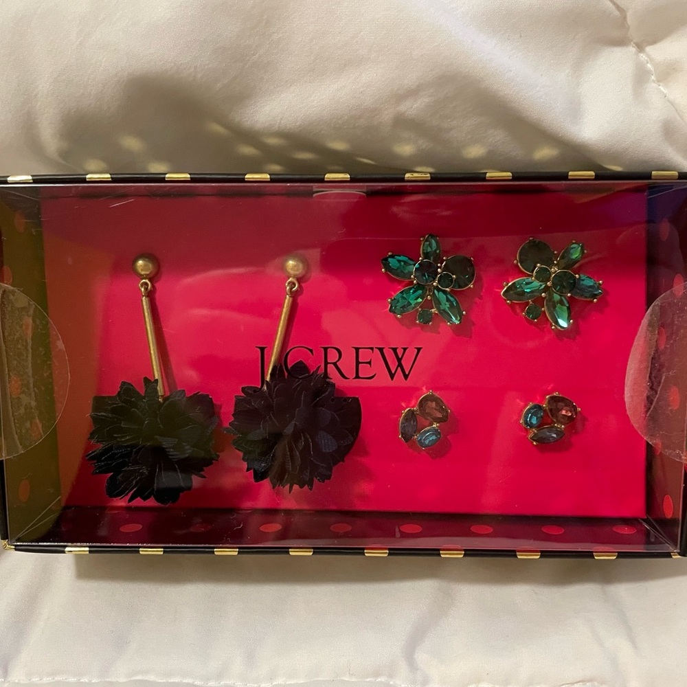 JCrew Set Gift box set of 3 Earrings
